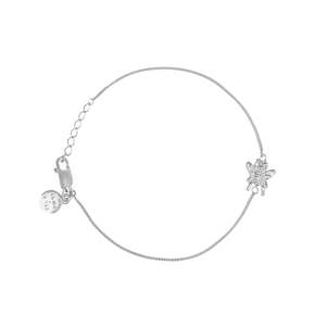 Honey Bee Charm Bracelet (Strength & Resilience) - Silver