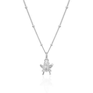Honey Bee Charm Necklace (Strength & Resilience) - Silver