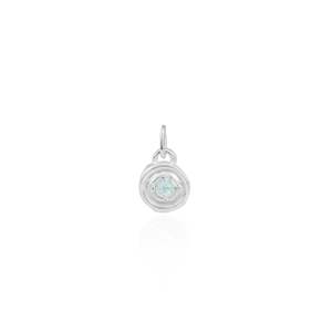 Motherhood Capsule: December birthstone CHARM ONLY - Sky Blue Topaz - Silver