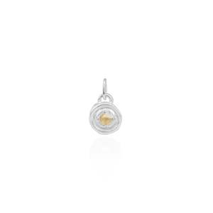 November birthstone CHARM ONLY - Citrine - Silver