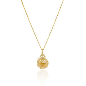 November birthstone Necklace - Citrine - Gold