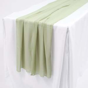 Chiffon Table Runner: Chiffon Table Runner - Sage - 70x300cm