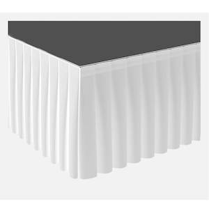 Polyester Stage Skirting: 90cm High WHITE Stage Skirting / Table Skirting (3m)