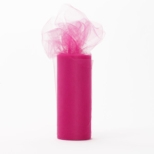 Tulle Fabric Rolls: Small Soft Tulle Fabric Roll - Berry (22m Length)