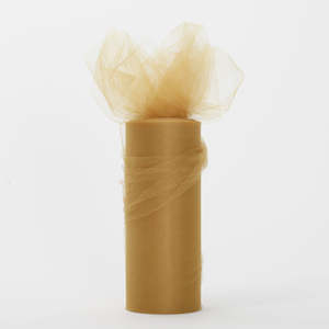 Small Soft Tulle Fabric Roll - Gold (22m Length)