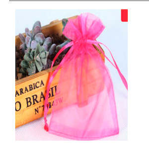 CLEARANCE Organza Bags - Hot Pink (10x15cm)