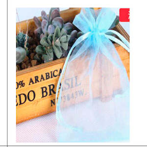CLEARANCE Organza Bags - Light Blue (10x15cm)