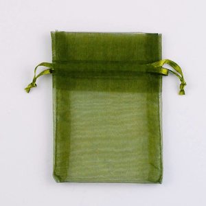 Favour Bag: CLEARANCE Organza Bags - Sage (10x15cm)