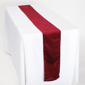 Velvet Table Runners - Burgundy