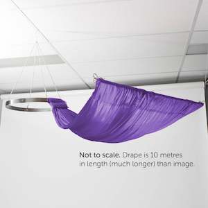 Ceiling Drape Ice Silk Stitching: Ceiling Drape Ice Silk Satin - Purple - 10m