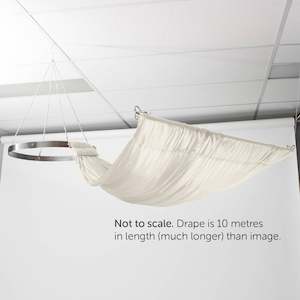 Ceiling Drape Ice Silk Satin - Ivory - 10m