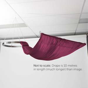 Ceiling Drape Ice Silk Stitching: Ceiling Drape Ice Silk Satin - Burgundy - 10m