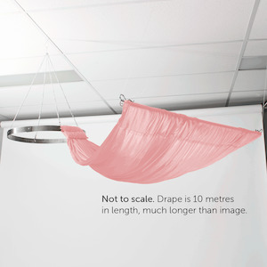 Ceiling Drape Ice Silk Satin - Blush - 10m