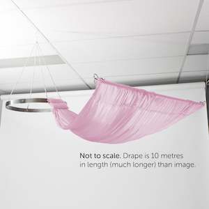 Ceiling Drape Ice Silk Stitching: Ceiling Drape Ice Silk - Light Pink - 10m