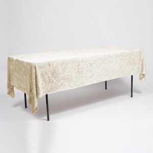 CLEARANCE Gold Velvet Rectangle Tablecloth (153x259cm)