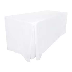 White Fitted Tablecloth (6ft) - Spun Polyester