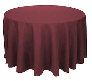 Round Christmas Tablecloths: Burgundy Round Tablecloth (260cm)