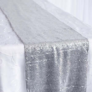 Christmas Table Runners: Sequin Table Runner - Silver