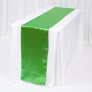 Christmas Table Runners: Satin Table Runners - Green