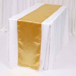Christmas Table Runners: Satin Table Runners - Gold