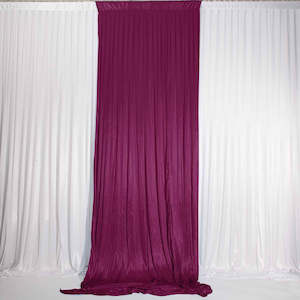 Christmas Backdrops: Burgundy Ice Silk Satin Backdrop Convertible Panels 1mx3m