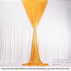 Christmas Backdrops: Gold Ice Silk Satin Backdrop Convertible Panels 1mx3m