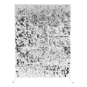 Sequin Shimmer Wall Backdrop & Frame Package - Silver