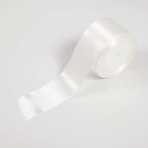 Christmas Centrepieces And Christmas Decorating Accessories: Satin Ribbon 5cm wide 22m White