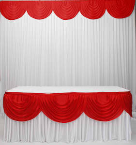 Ice Silk Satin 3m Swag  - Red