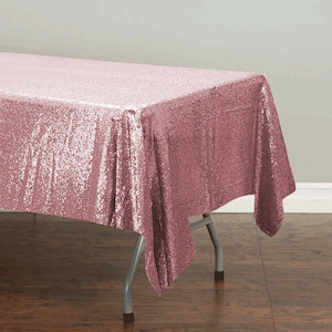 Sequin Tablecloths: Light Pink Sequin Tablecloth 125x240cm