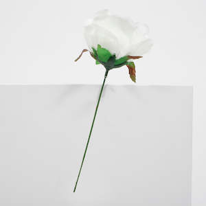 Artificial Peony Rose - White