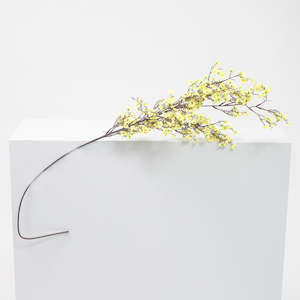 Artificial Branches And Flower Stems: CLEARANCE Premium Large Cherry Blossom Branch - Yellow (1.1m)