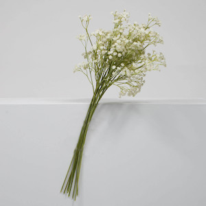 Artificial Branches And Flower Stems: Baby's Breath Bouquet Filler Stems - White (60cm)