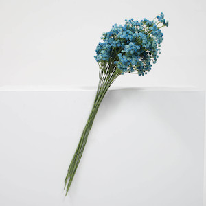 Artificial Branches And Flower Stems: CLEARANCE Baby's Breath Bouquet Premium Stems - Light Blue (60cm)