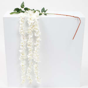 Wisteria: Large Premium Hanging Wisteria Garland - White (1.6m)