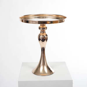 Crystals And Diamante: Gold Cake Stand - 25cm wide, 31cm tall