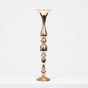 Candle Holders And Candelabra: Gold Candlestick Pedestal Candelabra and Centrepiece Vase - (58cm Tall)