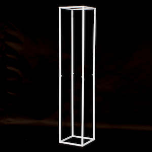 White Iron Flower Stand Centrepiece 200cmx40cmx40cm