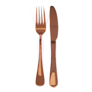 Charger Plates: 2pc Cutlery Set (Knife & Fork) - Rose Gold