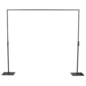 Adjustable Backdrop Stand With Steel Base - Black (3x3m)