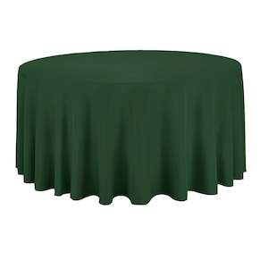 Christmas Tablecloths And Christmas Overlays: Round Tablecloth - Hunter Green (300cm)