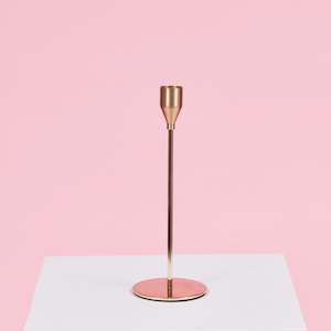 Taper Candle Holders Classic Flared Style - Gold (23cm)