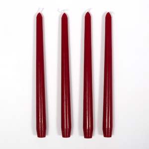 Candle Holders And Candelabra: Taper Candles - Burgundy