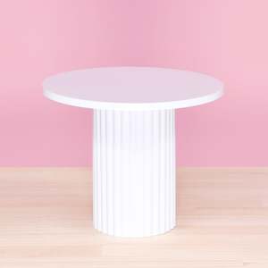 Cake Stand - Ribbed - White (25x20.5cm)