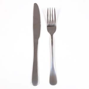 Charger Plates: Cutlery Set - Knife & Fork - Silver (2pc)