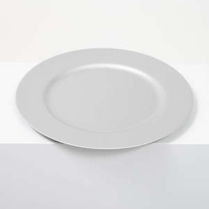 Charger Plates: Glitter Charger Plate Set - Silver (33cm)