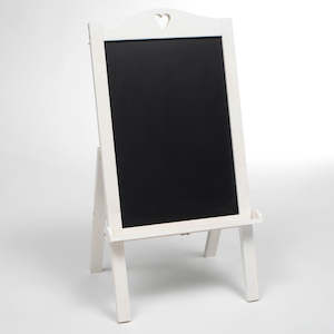 Plinths: CLEARANCE Wooden Wedding Chalkboard Easel - White