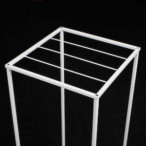 Iron Flower Stand / Plinth Centrepiece TOP ONLY - White (31x31cm)