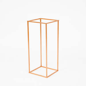 Iron Flower Stand / Plinth Centrepiece - Gold (25x25x60cm)