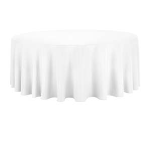 Round Christmas Tablecloths: Round Tablecloth - White (220cm)
